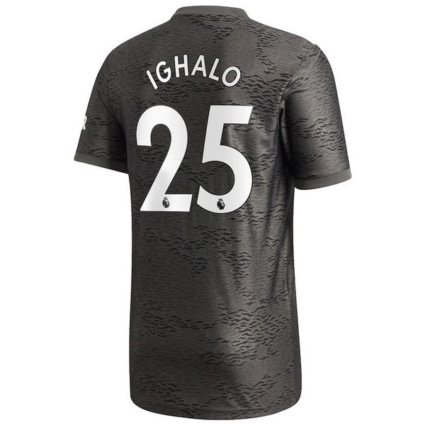 Camiseta Manchester United NO.25 Ighalo Replica Segunda Ropa 2020/21 Negro